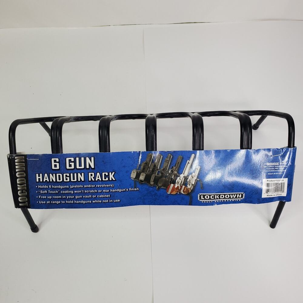 Lockdown 6 Hand Muzzle Rack/Storage Perfect Safe/Organizer with Vinyl Coating